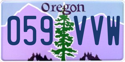 OR license plate 059VVW