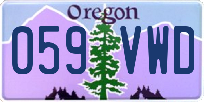 OR license plate 059VWD