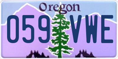 OR license plate 059VWE