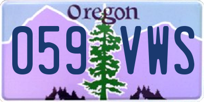 OR license plate 059VWS