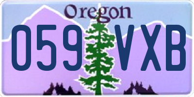 OR license plate 059VXB