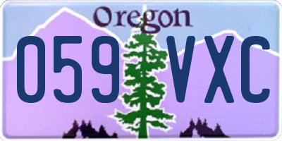OR license plate 059VXC