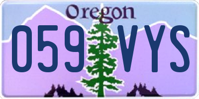 OR license plate 059VYS
