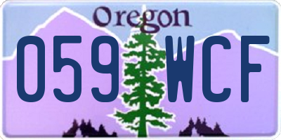 OR license plate 059WCF