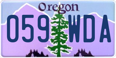OR license plate 059WDA