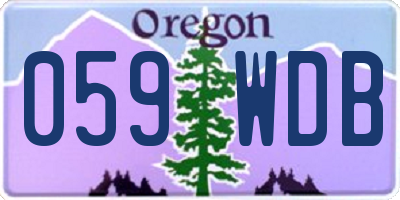OR license plate 059WDB
