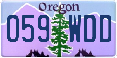 OR license plate 059WDD