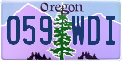 OR license plate 059WDI