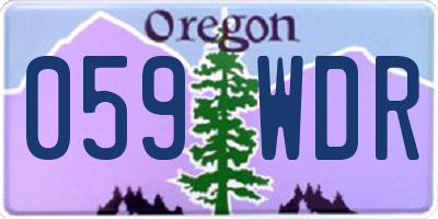 OR license plate 059WDR