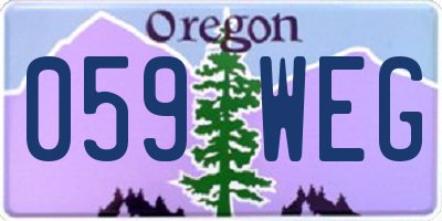 OR license plate 059WEG