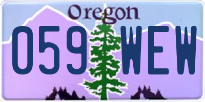 OR license plate 059WEW