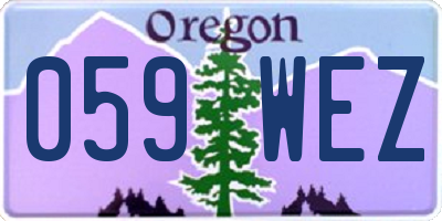 OR license plate 059WEZ