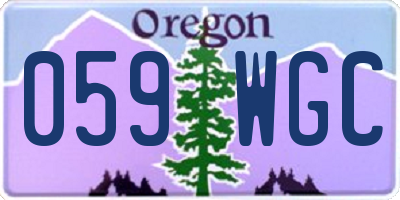OR license plate 059WGC