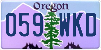 OR license plate 059WKD