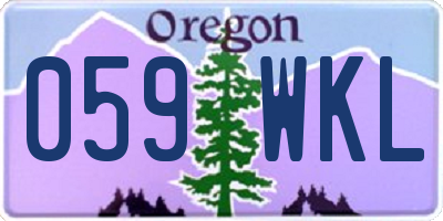 OR license plate 059WKL