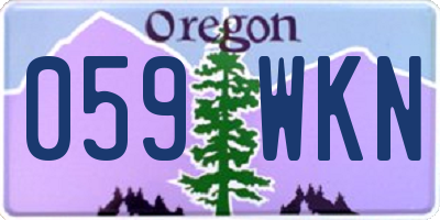 OR license plate 059WKN