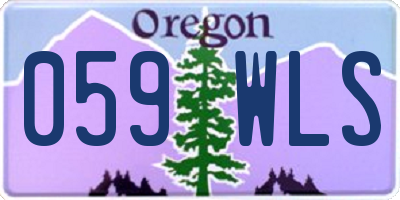 OR license plate 059WLS