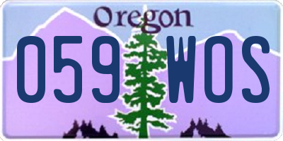 OR license plate 059WOS