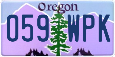 OR license plate 059WPK