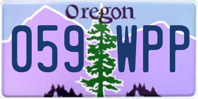 OR license plate 059WPP