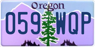OR license plate 059WQP