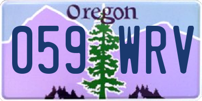 OR license plate 059WRV