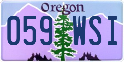 OR license plate 059WSI