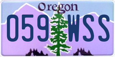 OR license plate 059WSS