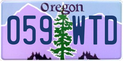 OR license plate 059WTD
