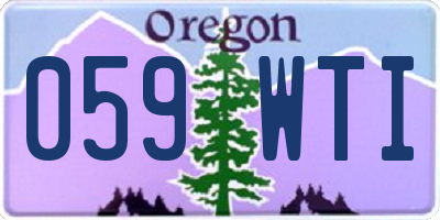 OR license plate 059WTI