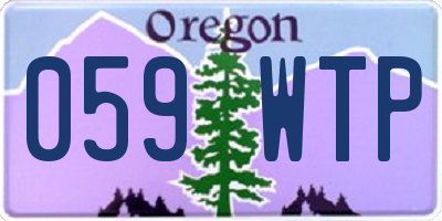 OR license plate 059WTP