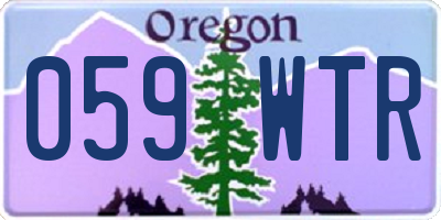 OR license plate 059WTR