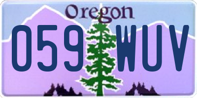 OR license plate 059WUV