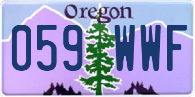 OR license plate 059WWF
