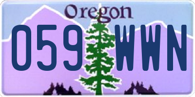 OR license plate 059WWN