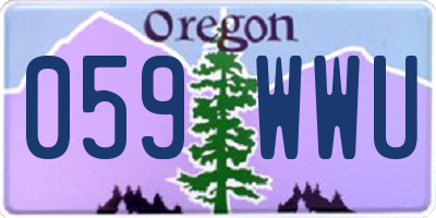 OR license plate 059WWU