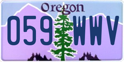 OR license plate 059WWV