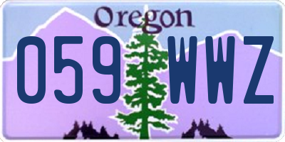 OR license plate 059WWZ