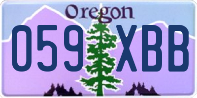 OR license plate 059XBB