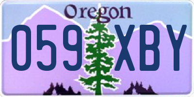 OR license plate 059XBY