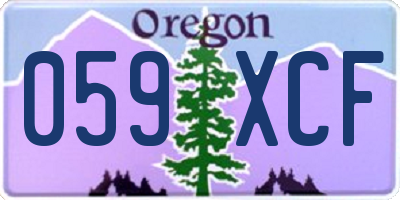 OR license plate 059XCF