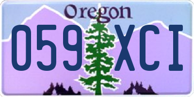 OR license plate 059XCI