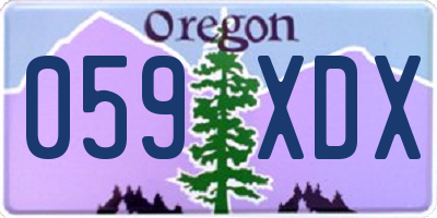 OR license plate 059XDX
