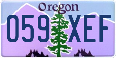 OR license plate 059XEF