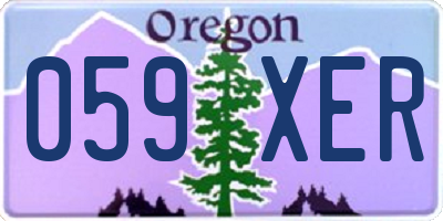 OR license plate 059XER