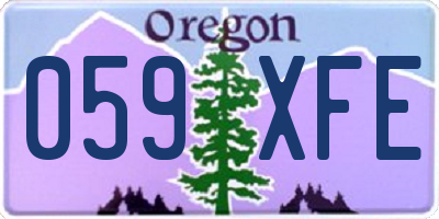 OR license plate 059XFE