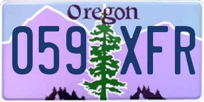 OR license plate 059XFR