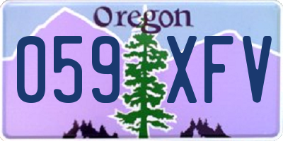 OR license plate 059XFV
