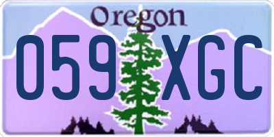 OR license plate 059XGC