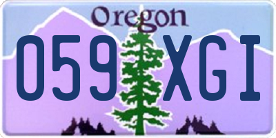 OR license plate 059XGI